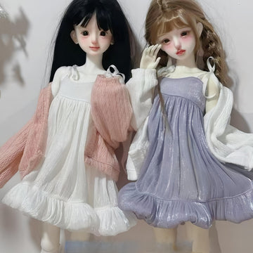 QGYDYH BJD Doll Clothes Handmade Fashions Clothes Suitable Cardigan Dress for 1/4 BJD Dolls (E)