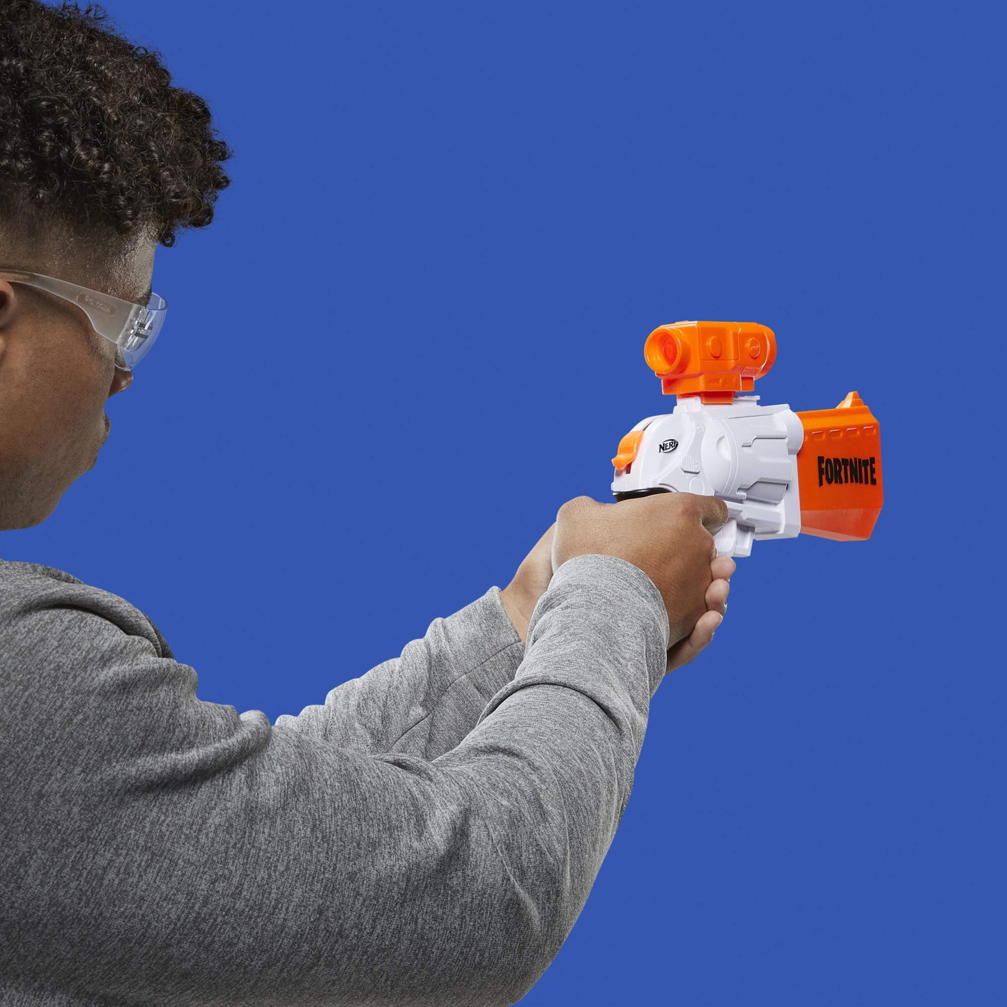 Nerf Fortnite SR Blaster - 4-Dart Hammer Action - Includes Removable Scope and 8 Official Nerf Elite Darts - for Youth, Teens, Adults
