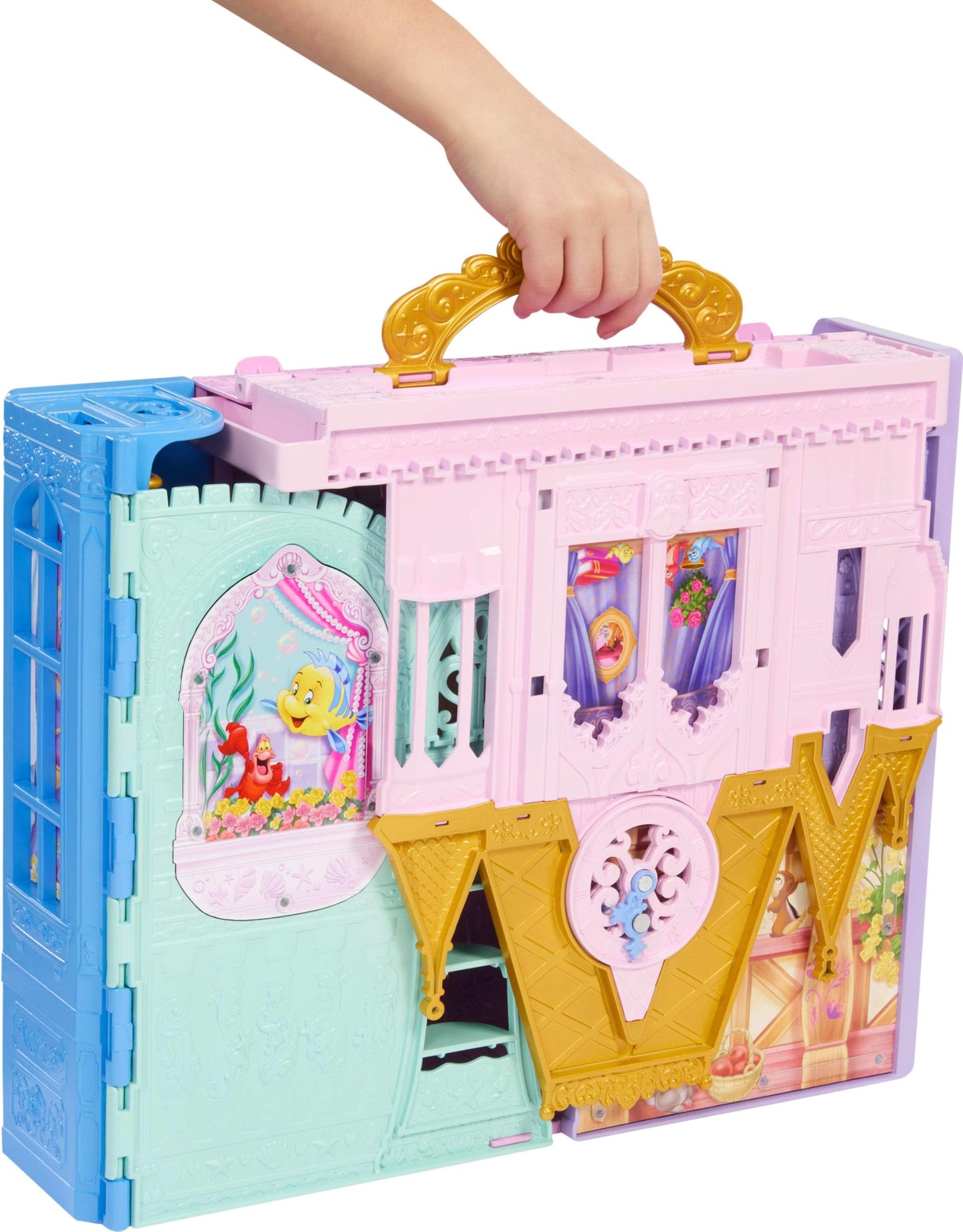Mattel Disney Princess Portable Close & Carry Castle Playset