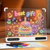 Kjlwb 16 Inch Rechargeable LED Glow Drawing Board for Kids, White Stand