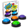 Teacher's Choice 4 Pack Light Up Game Buzzers with Unique Loud Sounds for Each Buzzer | Great for Trivia Games, Family Feud, Jeopardy, Competition