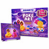RGIMRTO Poke Art Craft Kit for Kids, 2-in-1 7 Princess +10 Flowers Craft Set with Display Board, Mess Free Craft Activity Birthday Gift for Girls Ages