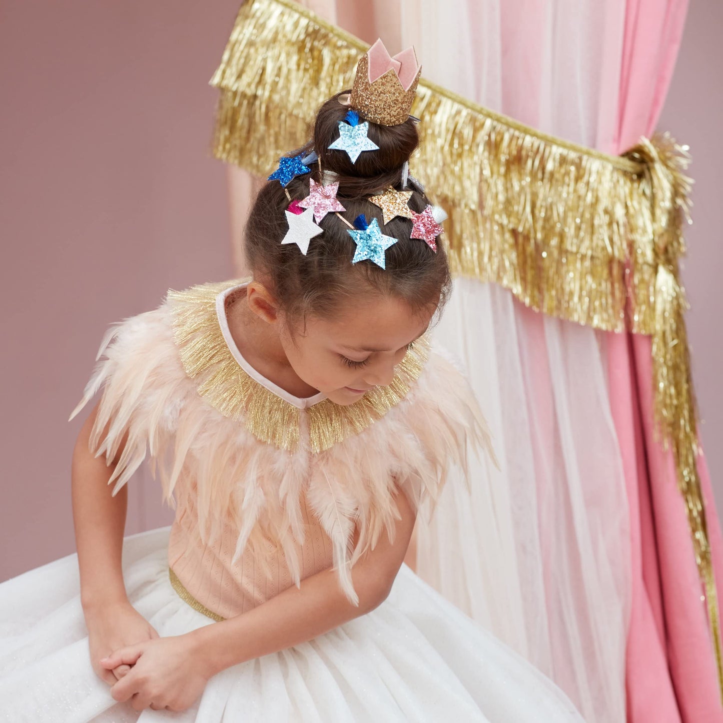 MERI MERI Gold Mini Glittered Crowns, 1 EA