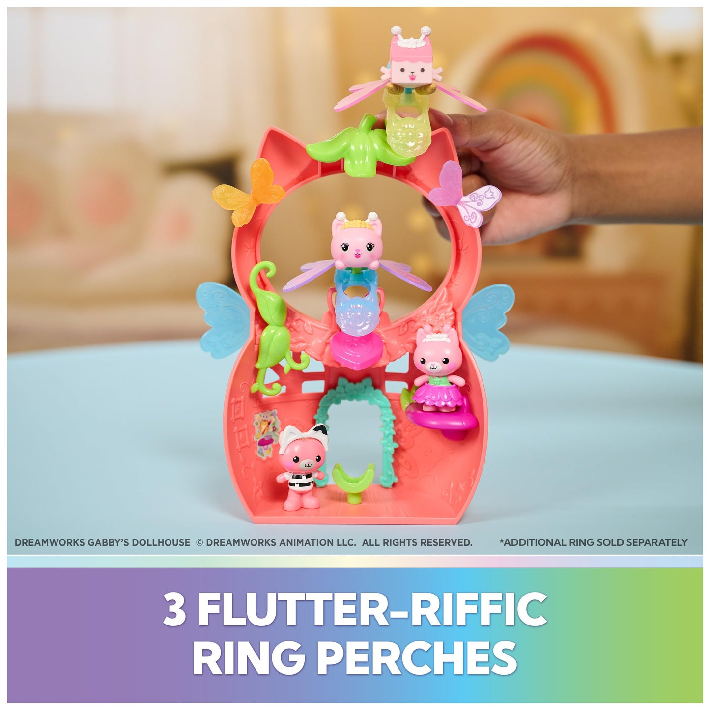 Gabby's Dollhouse Fairylandia, Kitty Fairy’s Flutter-riffic Garden Playset