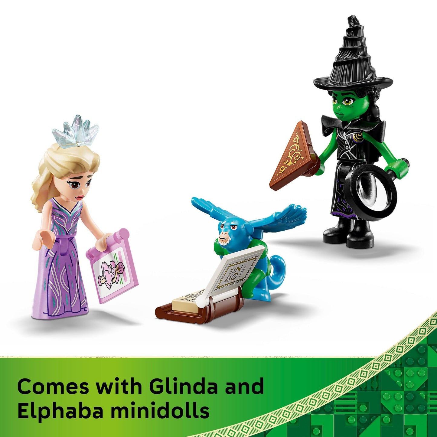 LEGO Wicked Emerald City & Kiamo Ko Castle Building Toy - Elphaba & Glinda Toy Figures, 2 Buildable Playsets, & Flying Monkey Minifigure for Kids