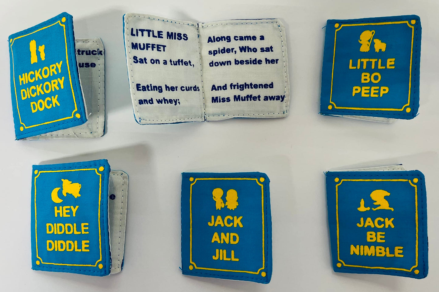 Pockets of Learning Mother Goose Nursery Rhyme Doll Engaging Fabric Soft Toy Set for Toddlers and Children | Interactive Cloth Activity Pretend Play