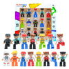 Playmags Large Magnetic Figures Community Set of 15 Pieces - 3” Play People Perfect for Magnetic Toys Building Blocks - STEM Learning Toys for Kids