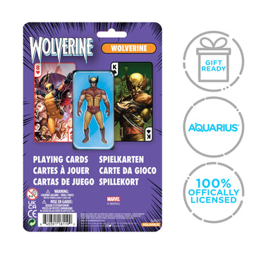 Aquarius Marvel Wolverine Premium Playing Cards - Wolverine Themed Deck of Cards for Your Favorite Card Games - Officially Licensed Wolverine
