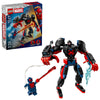 LEGO Marvel Miles Morales Mech vs. Spider-Man 2099 Building Toy for Boys & Girls - Poseable Super Hero Mech & 2 Marvel Minifigures for Kids & Fans