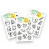 A Brighter Year Color-Your-Own Sticker Bundle, Space & Science Edition -3-Pack of 8.5” x 5.5” Sheets of 10 Stickers Each - Each Sticker is 1.5-2” x