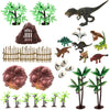 30 Piece Dinosaurs Toys Set - Plastic Dinosaurs Figures, Realistic Dinosaurs Trees & Rocks,Dinosaur Eggs and Nest,Kids Dinosaurs Toys Set for Boys