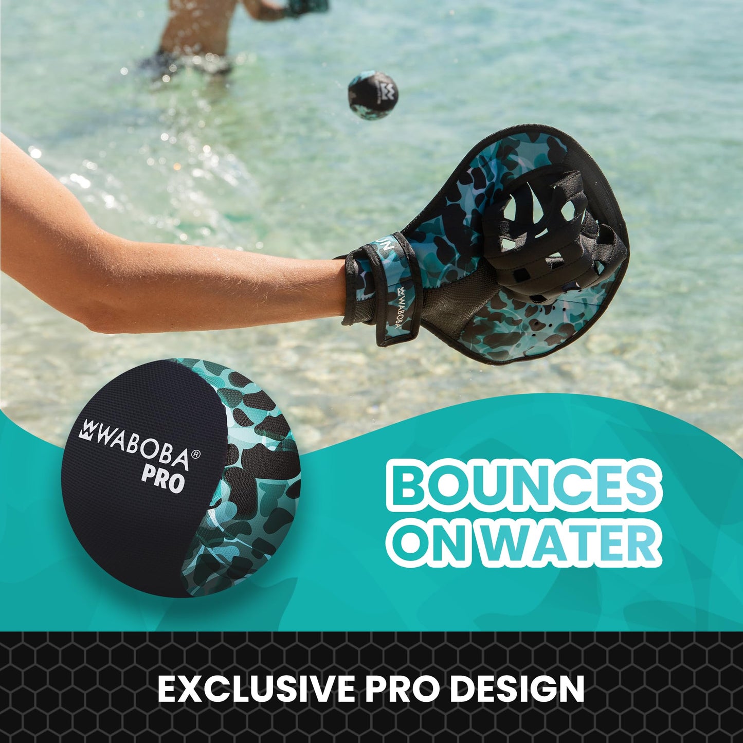 Waboba Catch Water Glove, Pro Bouncing Ball Set