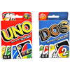 Mattel Uno Card Game Bundled with Dos Card Game, Multicolor