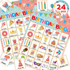 LETILY Birthday Bingo Game 24 Players for Kids - Fun and Festive Patterns for a Memorable Birthday Party