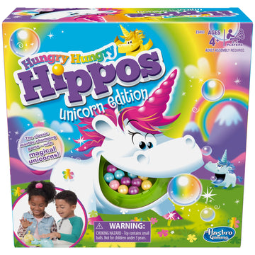Hasbro Gaming Hungry Hippos Unicorn Edition Pre-School Board Game for Kids Ages 4 and Up; 2-4 Players, Easter Gifts for Boys and Girls (Amazon