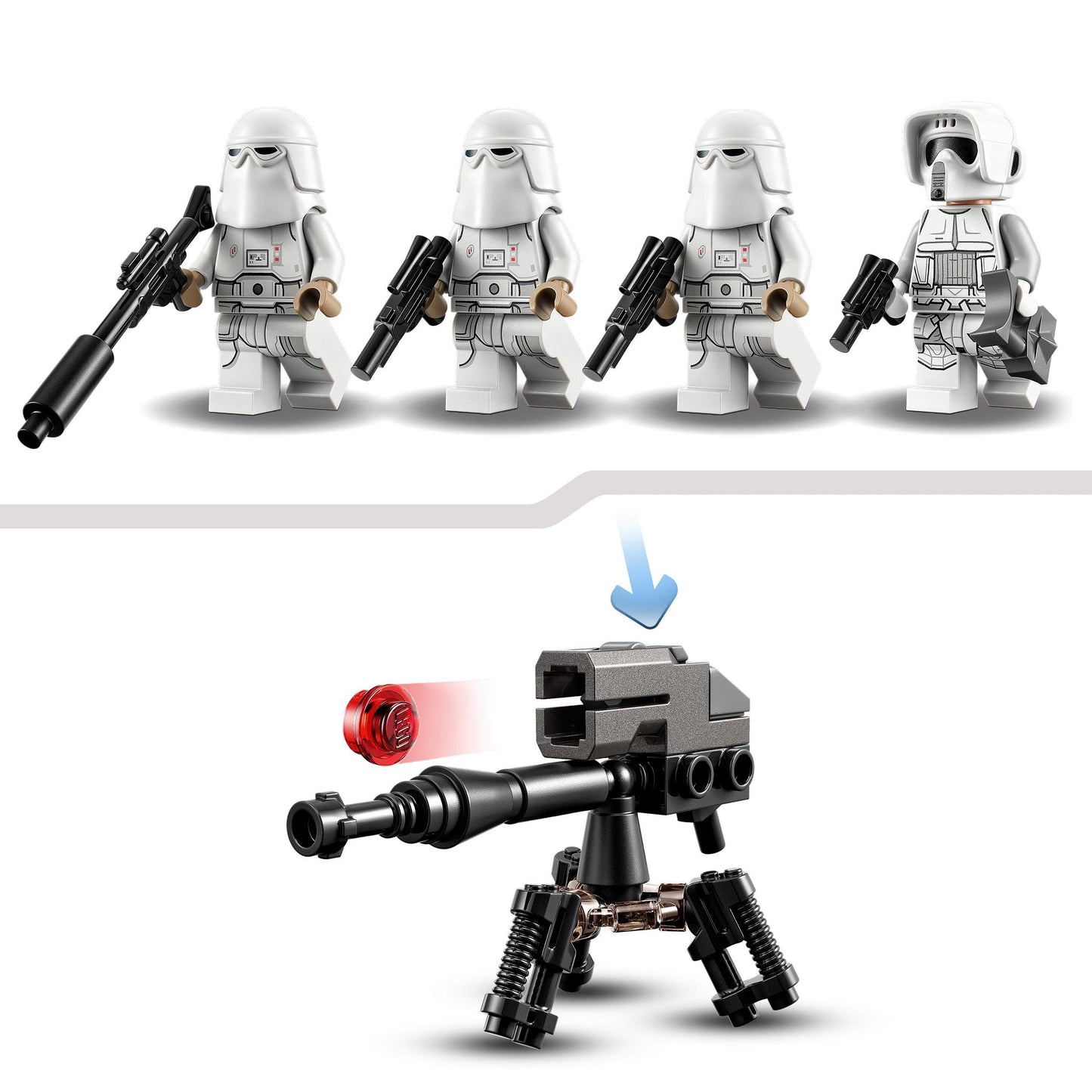 LEGO 75320 Star Wars Snowtrooper Battle Pack, Collector Set with 4 Figures, Blaster and Toy for Children Aged 6 Years +
