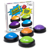 Teacher's Choice 4 Pack Game Buzzers with Unique Loud Sounds for Each Buzzer | Great for Trivia Games, Family Feud, Jeopardy, Competition, Spelling