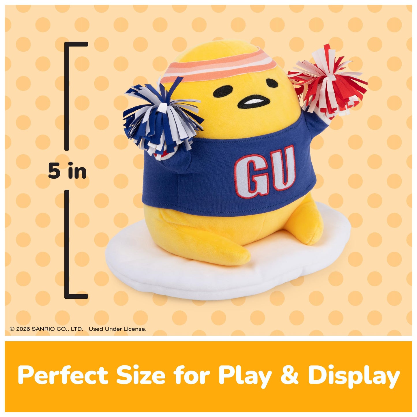 GUND Sanrio Gudetama The Lazy Egg Stuffed Animal, Sporty Gudetama Plush Toy for Ages 1 and Up, 9”