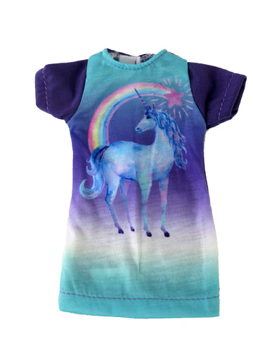 American Fashion World Unicorn Nightgown Pajamas for 14-Inch Dolls | Premium Quality & Trendy Design