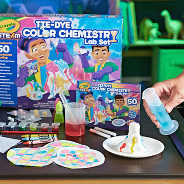 Crayola Tie Dye Color Chemistry Set for Kids, STEAM/STEM Activities, Educational Toy, Ages 7, 8, 9, 10