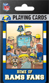 Masterpieces NFL Los Angeles Rams Playing Cards - Officially Licensed, 54 Card Deck - Ages 4+