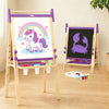 Belleur Wooden Art Easel for Kids 2+, Adjustable Double Sided Easel for Toddlers with Dry-Erase Board & Magnetic Whiteboard & Paper Roll Rod, 28"-40"