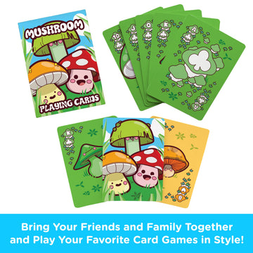 AQUARIUS Mushroom Playing Cards -Mushroom Themed Deck of Cards for Your Favorite Card Games - Officially Licensed Merchandise & Collectibles