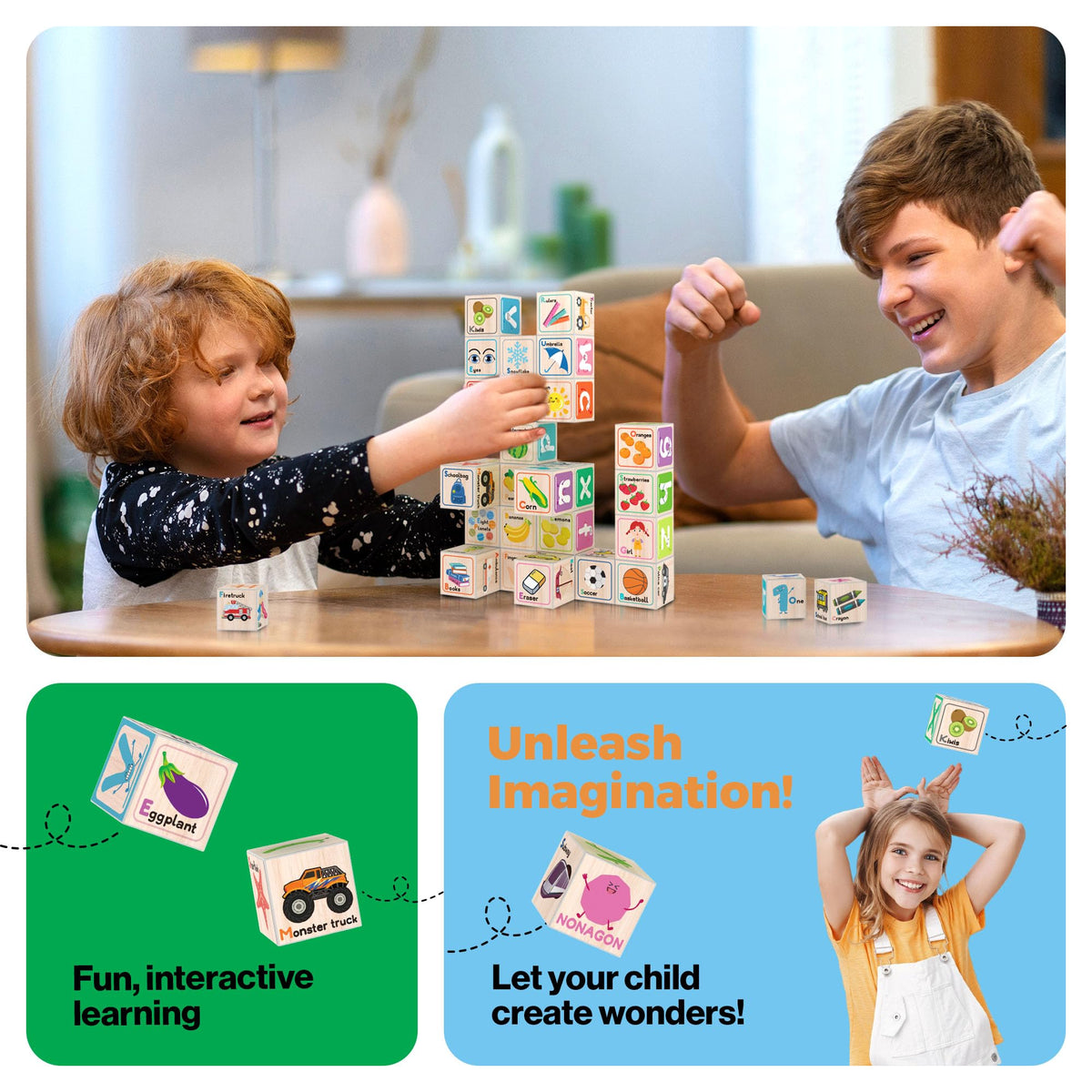 Magnetic Cubes Magnet Building Block Sensory Activity Center 1" Puzzle Cube 216 Pattern Early Education Toy Letter Alphabet Number Shape STEAM