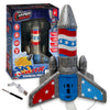 Hyper Drive SkyTwister Rocket - Rechargeable Electric Launch Rocket With Parachute Deploy - Flies Up To 200 Feet - Safe Toy For Kids Ages 8+ - Fully