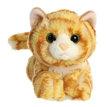 Aurora® Adorable Mini Flopsie™ Ginger Cat™ Stuffed Animal - Mini Companions Ready for Playful Adventures - for Kids All Ages, Toddlers, Adults,