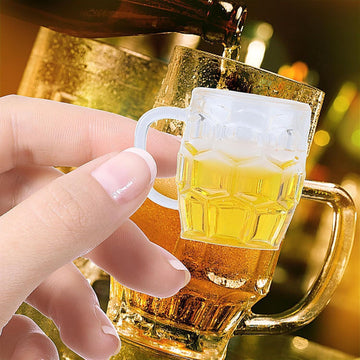 5Pcs Mini Beer Cups, Realistic Resin Dollhouse Barware for DIY Miniature Crafts, Miniature Beer Mugs Compatible with 1:12 Scale Dollhouses