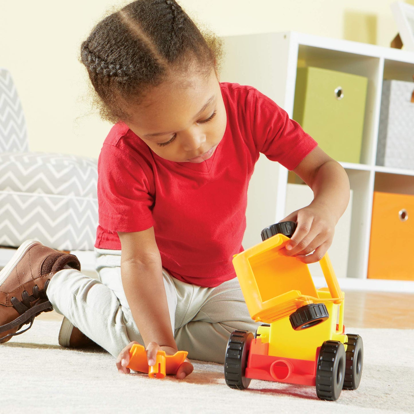 Learning Resources 1-2-3 Build It Construction Crew - Take Apart Construction Toys, Toddler Excavator Toy, Kids Dump Truck Toy, Tractor Toys for Kids