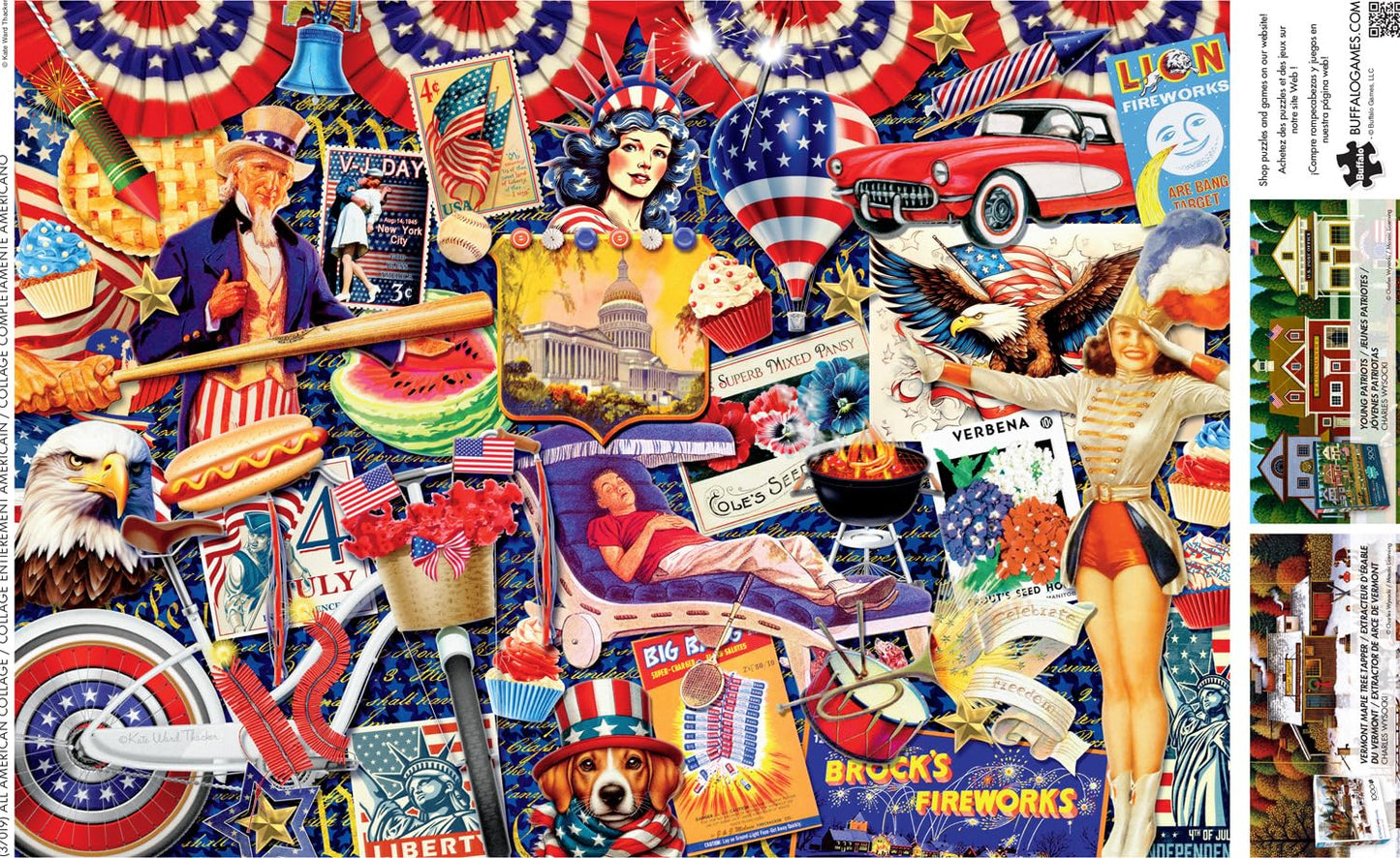 Buffalo Games - All American Collage - 500 Piece Jigsaw Puzzle for Adults