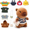 TITQWOP 10.2" Brown Capybara Plush Toy with 9 Clothes and Accessories Super Soft Capybara Stuffed Animal for Kids Girls Boys (Brown Capybara)