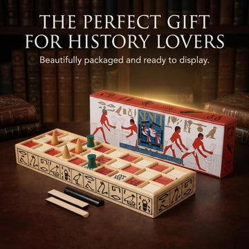 WE Games Senet Egyptian Board Game - Handcrafted Solid Wood Senet Set for Historical Education, Cultural Appreciation & Strategy - Ancient Game