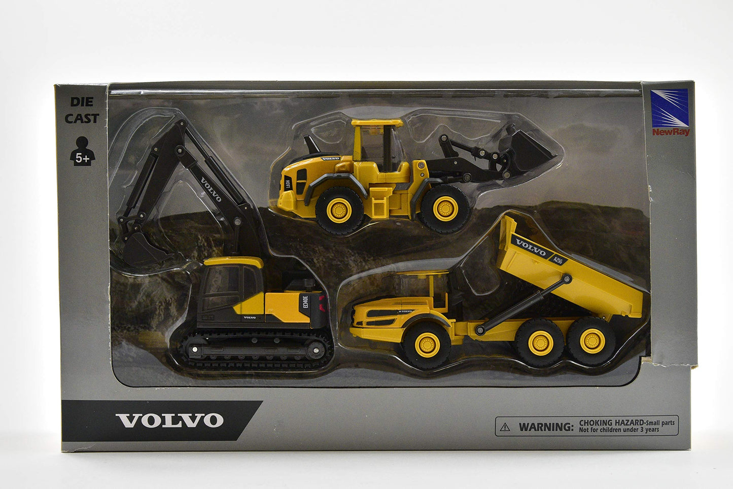 New Ray - Set of 3 Volvo Window Box, 32095, Yellow