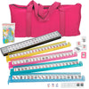 LEMY 166 Tiles American Mahjong Set w/Soft Carrying Bag - Classic Full Size Complete Mah Jongg Set - 4 Colored All-in-One Racks/Pushers - Rules