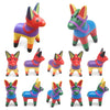 GiftExpress Fiesta Donkey Figurines, 12 Pack Mini Vinyl Rubber Donkey Ducks Toys, 3 Inch Table Decorations & Party Favors for Cinco de Mayo, Taco
