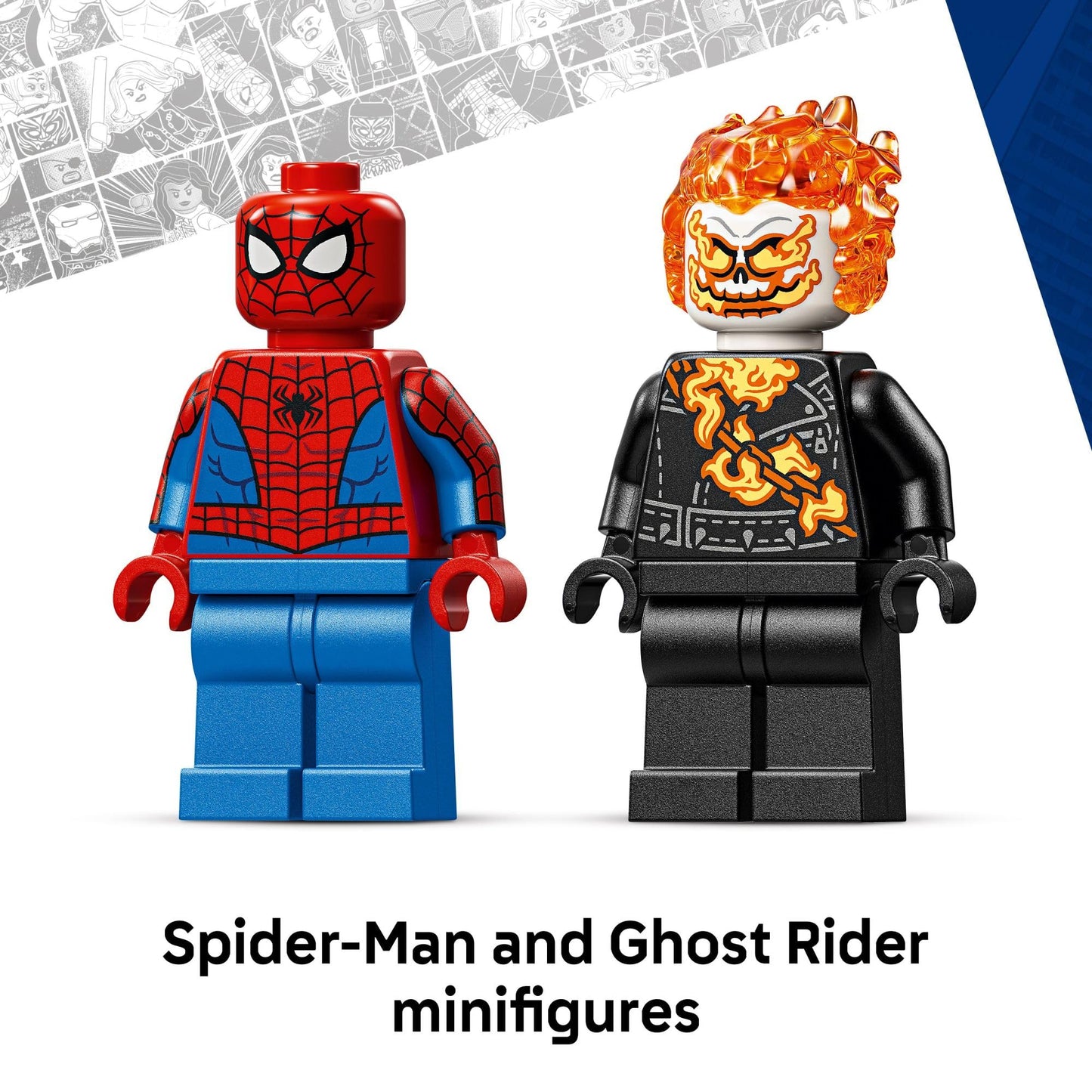 LEGO Marvel Spider-Man vs. Ghost Rider Motorcycle Building Toy for Boys & Girls, Ages 6+ - Super Hero & Villain Playset W/2 Marvel Minifigures - Gift
