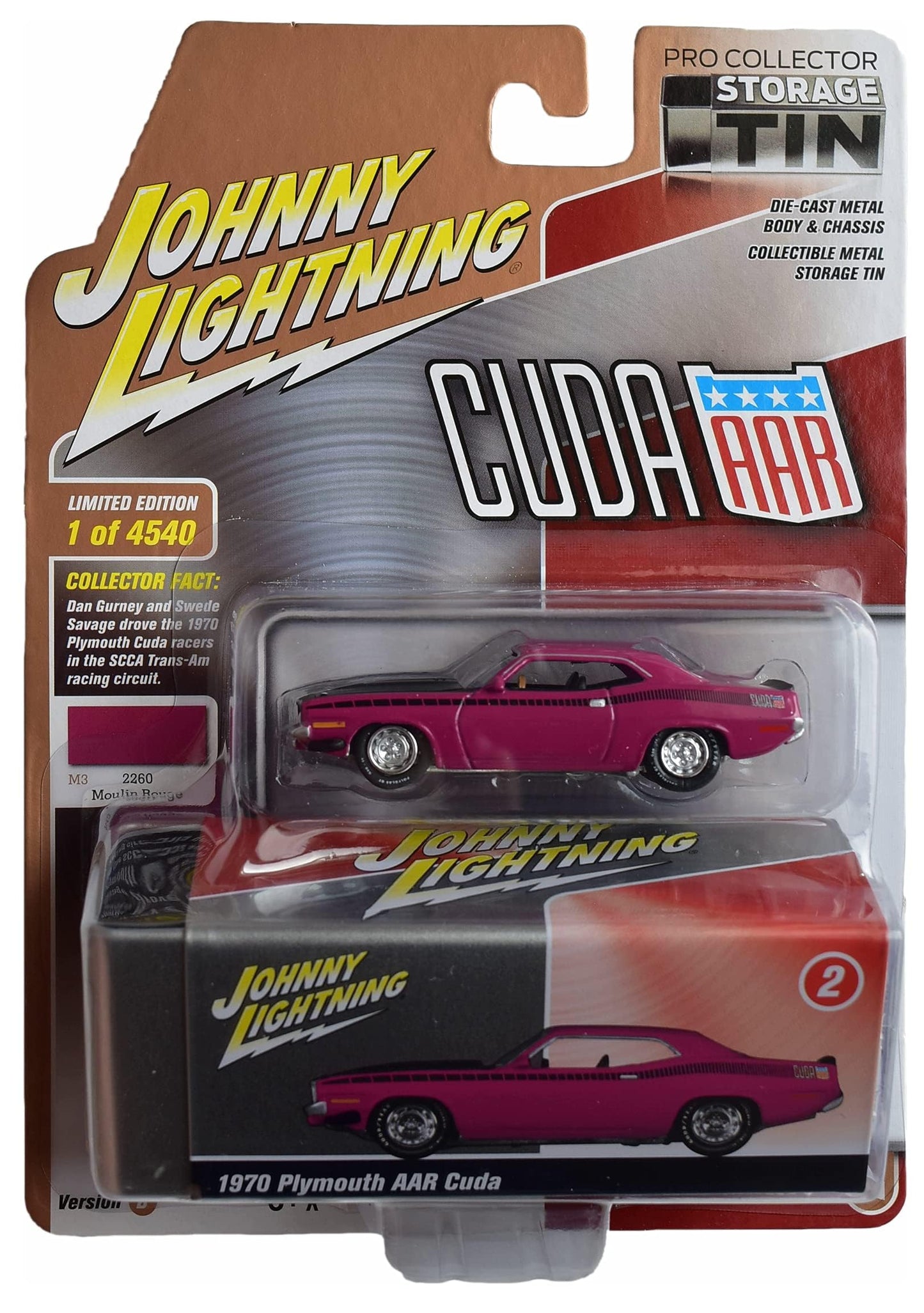 Johnny Lightning 1970 Plymouth AAR Cuda, Limited Edition 1 of 4540
