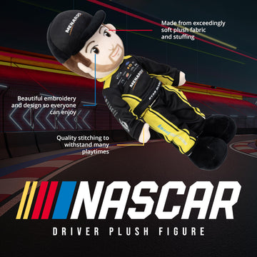 Plushible NASCAR Collectible, Team Penske Ryan Blaney (Menards) Plush Figure, 14-Inch Racing Rag Doll for All Ages - Quality Materials, Plush Rag Soft