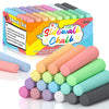 feela Jumbo Sidewalk Chalk, 72 Pack Non-Toxic Outdoor Chalk Set For Kids, 18 Colors