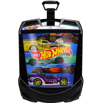 Hot Wheels 100-Car Storage Case - Large Capacity Organizer for 1:64 Die-Cast Vehicles with Handle and Latch, Durable Portable Carrying Case for Kids