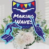 Big Dot of Happiness Making Waves - Swim Team - Swimming Party or Birthday Party Centerpiece Sticks - Table Toppers - Set of 15