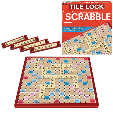 Tile Lock Scrabble, Board Holds Tiles in Place, by Winning Moves Games USA