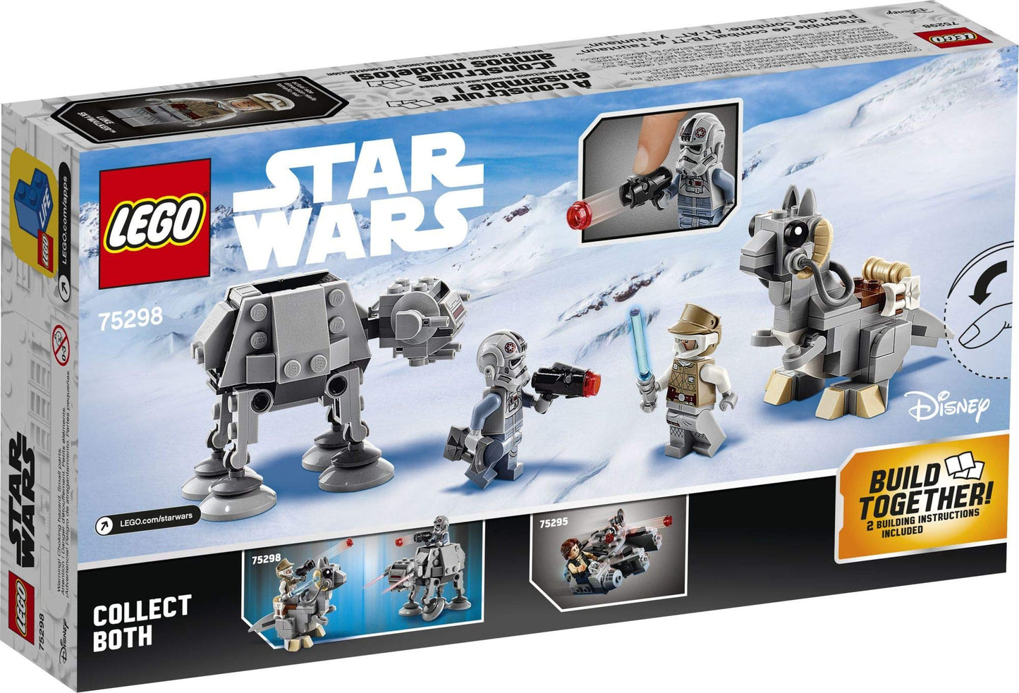 LEGO Star Wars at-at vs. Tauntaun Microfighters 75298 Building Kit; Awesome Buildable Toy Playset for Kids Featuring Luke Skywalker and at-at Driver