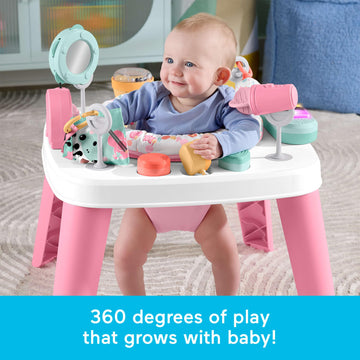 Fisher-Price Baby to Toddler Toy 3-in-1 Musical Moments Activity Center & Play Table with Music Lights & Developmental Activities