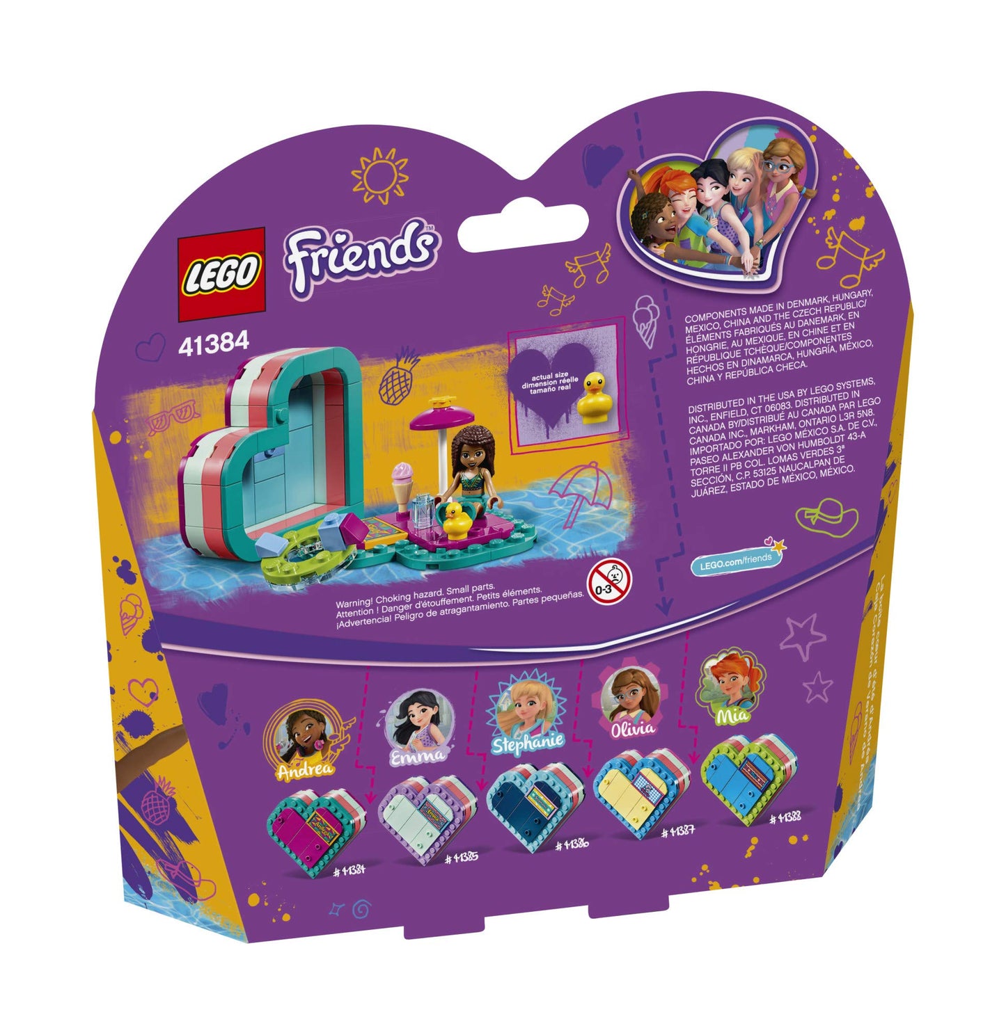 LEGO Friends Andrea’s Summer Heart Box 41384 Building Kit, New 2019 (83 Pieces)