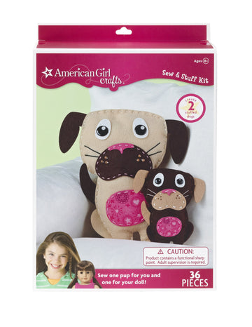 American Girl Crafts Dog Sew and Stuff Activity Kit, DIY Dog Stuffed Animals