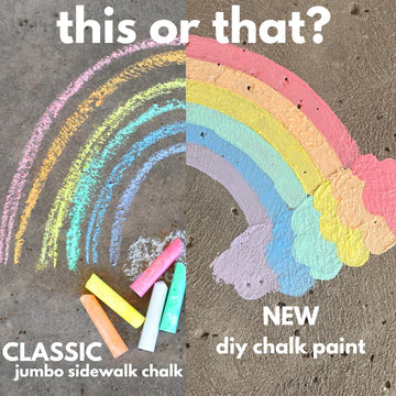 CocoNut Outdoor DIY Sidewalk Chalk Paint Set - Non-Toxic, Washable Powdered Chalk - Simply Mix in Water and Use a Paintbrush to Create Colorful